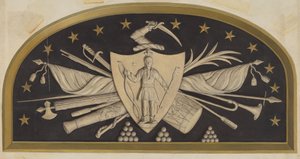 Lunette - Massachusetts State Seal, ca. 1937.
