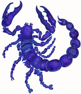 Scorpio, 1996, (blekk og gouache) av Jane Tattersfield