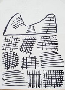 Tegning, 2015 (blekk på papir) av Janet McKenzie