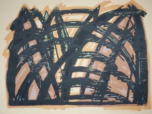 Head On (iii), 2014 (motorsag tresnitt og silketrykk)