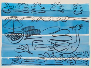 Sailing West Coast, 2015 (akvarell og blekk)