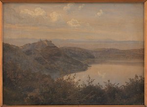 Utsikt mot Castel Gandolfo, Italia