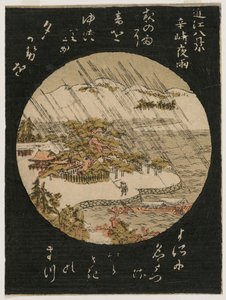 Night Rain on the Karasaki Pine fra serien Eight Views of Ōmi