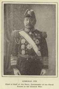 Admiral Ito, stabssjef for marinen, sjef for sjøstyrkene i den kinesiske krigen av Japanese Photographer