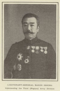Generalløytnant Baron Oshima, som kommanderer den tredje (Nagoya) hærdivisjonen av Japanese Photographer