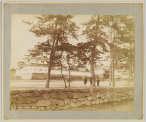 Nijō Castle, Kyoto, Japan (s/hvitt bilde) av Japanese Photographer