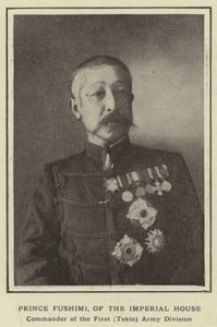 Prins Fushimi, fra Imperial House, sjef for den første (Tokio) hærdivisjonen av Japanese Photographer