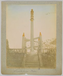 Sorento Tower, Nikko, Japan (håndfarget svart/hvitt-bilde) av Japanese Photographer