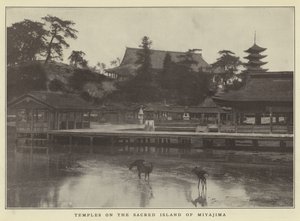 Templer på den hellige øya Miyajima