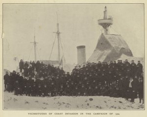 Omskiftelser ved kystinvasjon i kampanjen i 1904 av Japanese Photographer