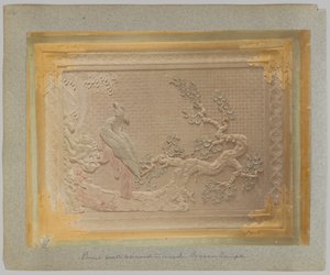 Veggpanel av Tōshō-gū, Nikko, Japan (håndfarget svart/hvitt-bilde) av Japanese Photographer