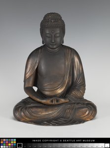 Amida Buddha på en Lotus-sokkel av Japanese School