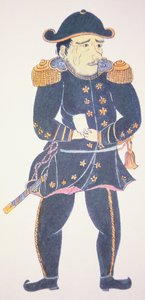Commodore Perry i Japan - et inntrykk av en japansk kunstner av Japanese School