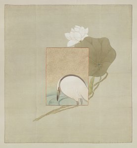 Gaveomslag, Meiji Period (1868-1912) (malt silke med broderte tråder) av Japanese School