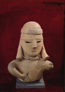 Haniwa-figur, 250-550 (rødt keramikk) av Japanese School