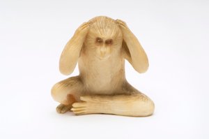 Hør No Evil, en av de tre vise apene av Japanese School