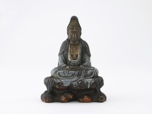 Bilde av ryggstøtte d Kan-on, Ito, Itofu, Edo Perio d eller Meiji Ella (Cerami c) av Japanese School