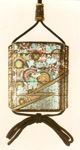 Inro bæreveske, Edo Period (1603-1867) (lakk) av Japanese School