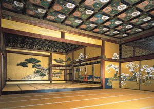 Interiør av Nijo-slottet (1602-1626). Art Tokugawa. Arkitektur. Japan, Kyoto (bilde) av Japanese School