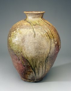 Stor krukke, Shigaraki-ovner, Shiga, Muromachi-perioden, ca. 1400-1500-tallet (keramikk) av Japanese School
