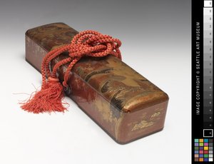 Lang Daimyo-boks (gulllakk og kobber) av Japanese School