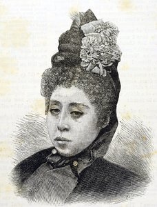 Meiji-epoken. Prinsesse Komatsu av Japan. Illustrasjon av 1887 (gravering) av Japanese School