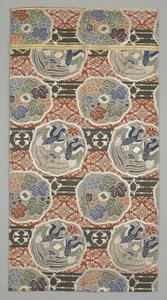 Obi Fragment, slutten av 1800-begynnelsen av det 20. århundre (silkeduk) av Japanese School
