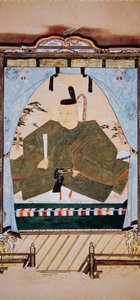 Portrett av Shogun Tokugawa Ieyasu i rettskjole av Japanese School