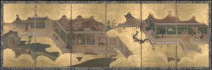 Scener fra historien om Genji, 1625-60 av Japanese School
