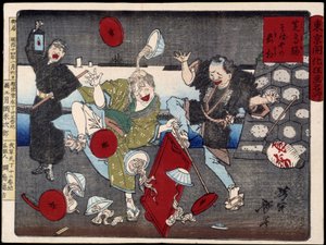 Skin Fomi Nan: Soba-kjøpmann (bokhvetenudler) og blind. av Japanese School