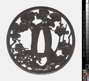 Tsuba: Gren av blomstrende kirsebær, tidlig 1700-tallet (jern) av Japanese School