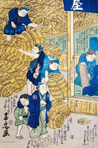 Flettet kurvlager i Edo av Japanese School