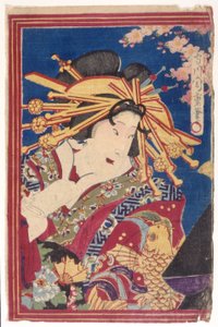farge tresnitt (blekk) av Japanese School