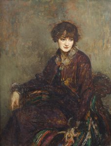 Portrett av Daisy Fellowes, født Marguerite Decazes de Glücksbierg 1890-1962 av Jaques Èmile Blanche