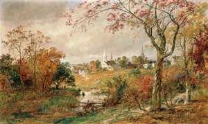 Høstlandskap, Saugerties, 1886 av Jasper Francis Cropsey