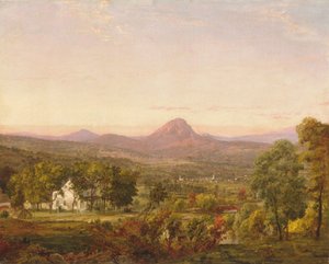 Høstlandskap, Sugar Loaf Mountain, Orange County, New York, ca. 1870-75 av Jasper Francis Cropsey