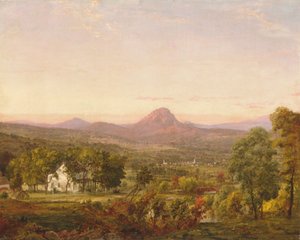 Høstlandskap, Sugar Loaf Mountain, Orange County, New York, ca. 1870-75. av Jasper Francis Cropsey