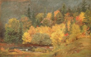 Høst ved bekken, 1855 av Jasper Francis Cropsey