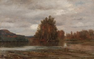 Grå dag på Esopus, 1882. av Jasper Francis Cropsey