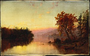 Greenwood Lake ved Twilight, 1873 av Jasper Francis Cropsey