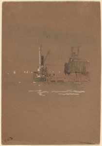 Hudson River Brick Piers av Jasper Francis Cropsey
