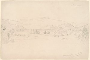 Studie for "View of Mt. Washington" av Jasper Francis Cropsey