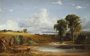 Sommerettermiddag på Hudson, 1852 av Jasper Francis Cropsey