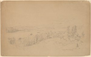 Hudson River ved Hastings av Jasper Francis Cropsey