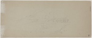 Utsikt over et fjell [verso] av Jasper Francis Cropsey