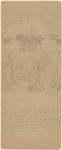 Utsikt gjennom trærne i Tivoli [recto] av Jasper Francis Cropsey
