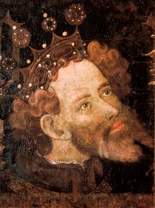 Peter IV av Aragon, detalj av et tempera på tre av Jaume Mateu