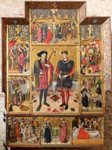 Altertavle (altertavle av de hellige Abdó og Senén) av Jaume Huguet