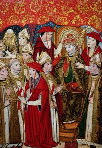 Valg av Fabian (d.c.250) til pavedømmet av Jaume Huguet