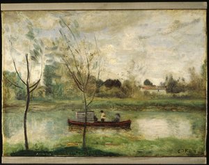 Daubigny arbeider med sin «Botin» nær Auvers-sur-Oise